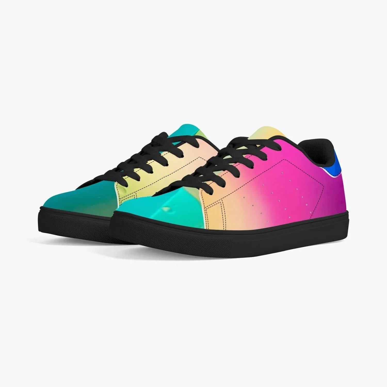 190. Classic Low-Top Leather Sneakers - White/Black