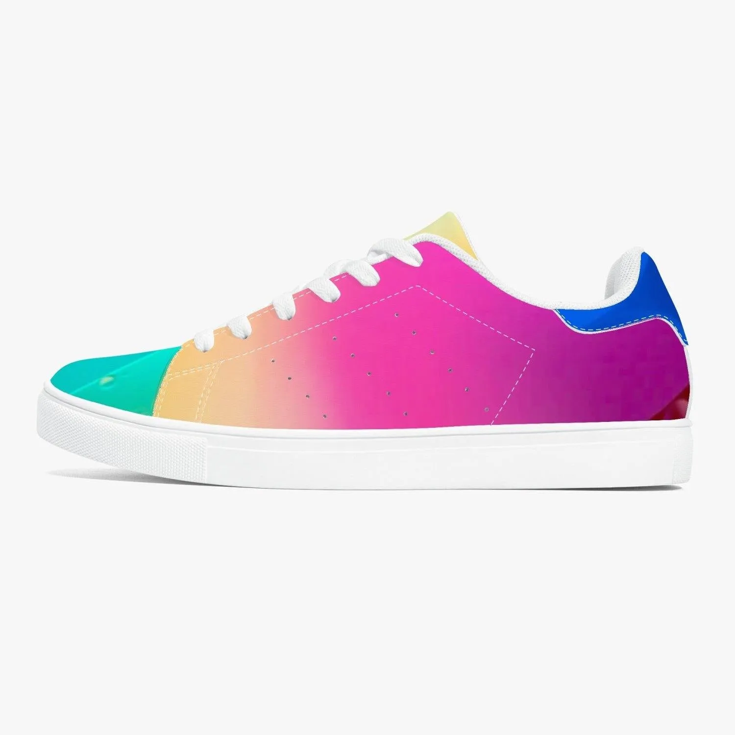 190. Classic Low-Top Leather Sneakers - White/Black
