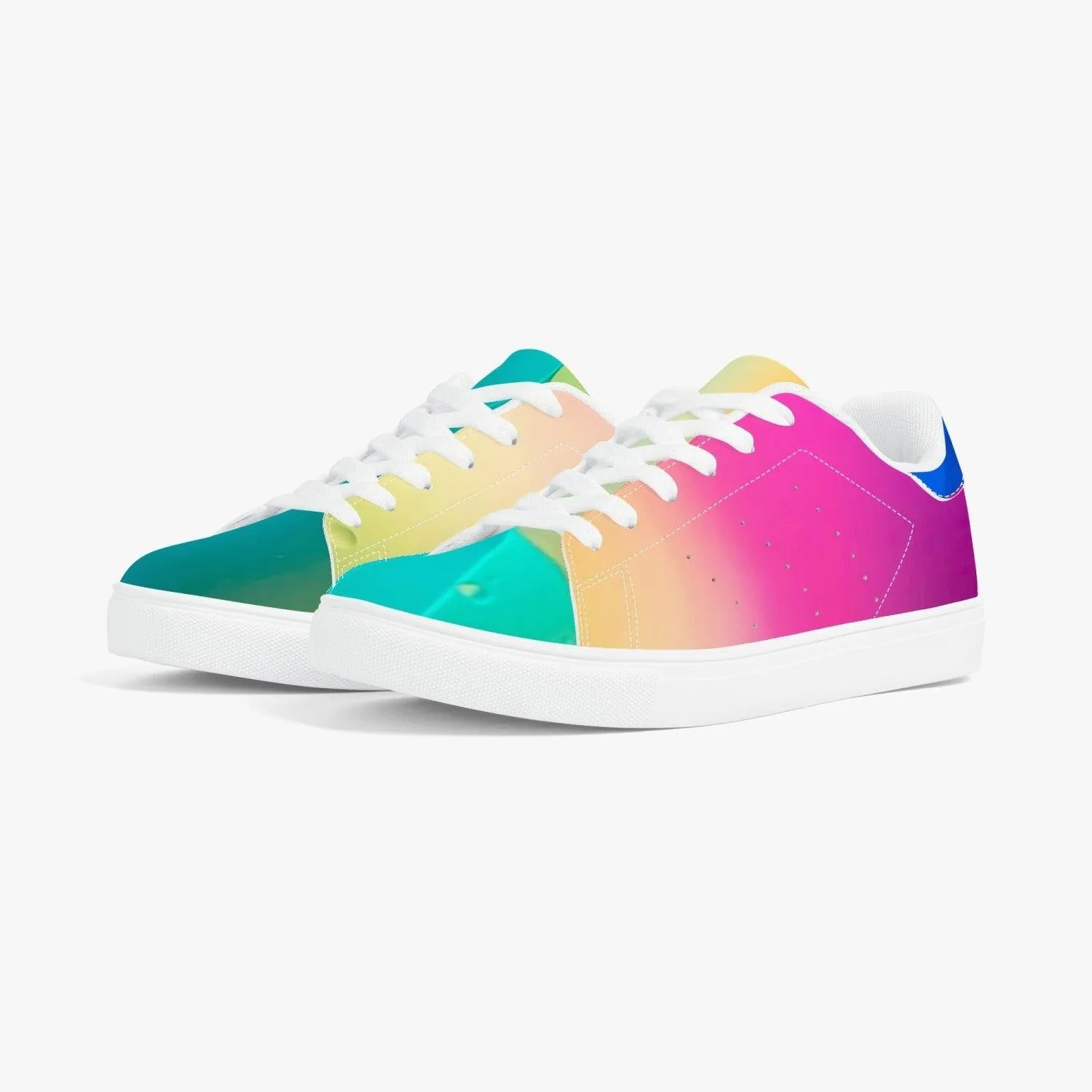190. Classic Low-Top Leather Sneakers - White/Black