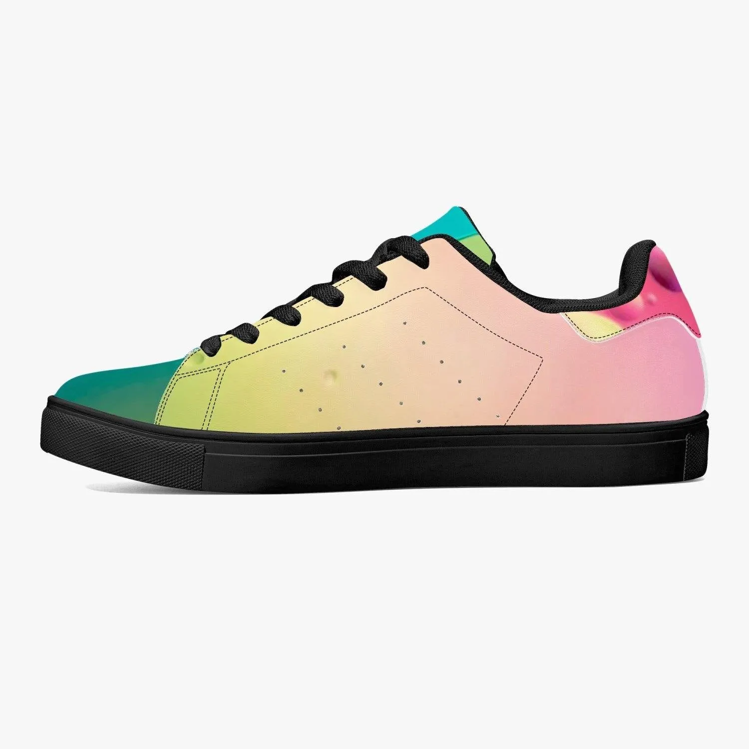 190. Classic Low-Top Leather Sneakers - White/Black