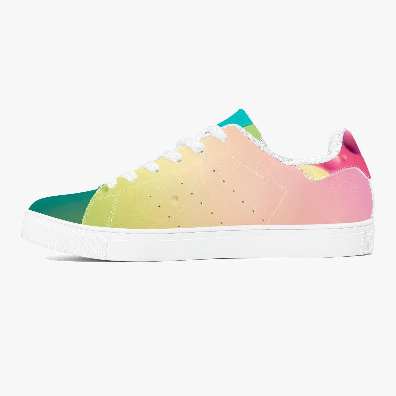 190. Classic Low-Top Leather Sneakers - White/Black