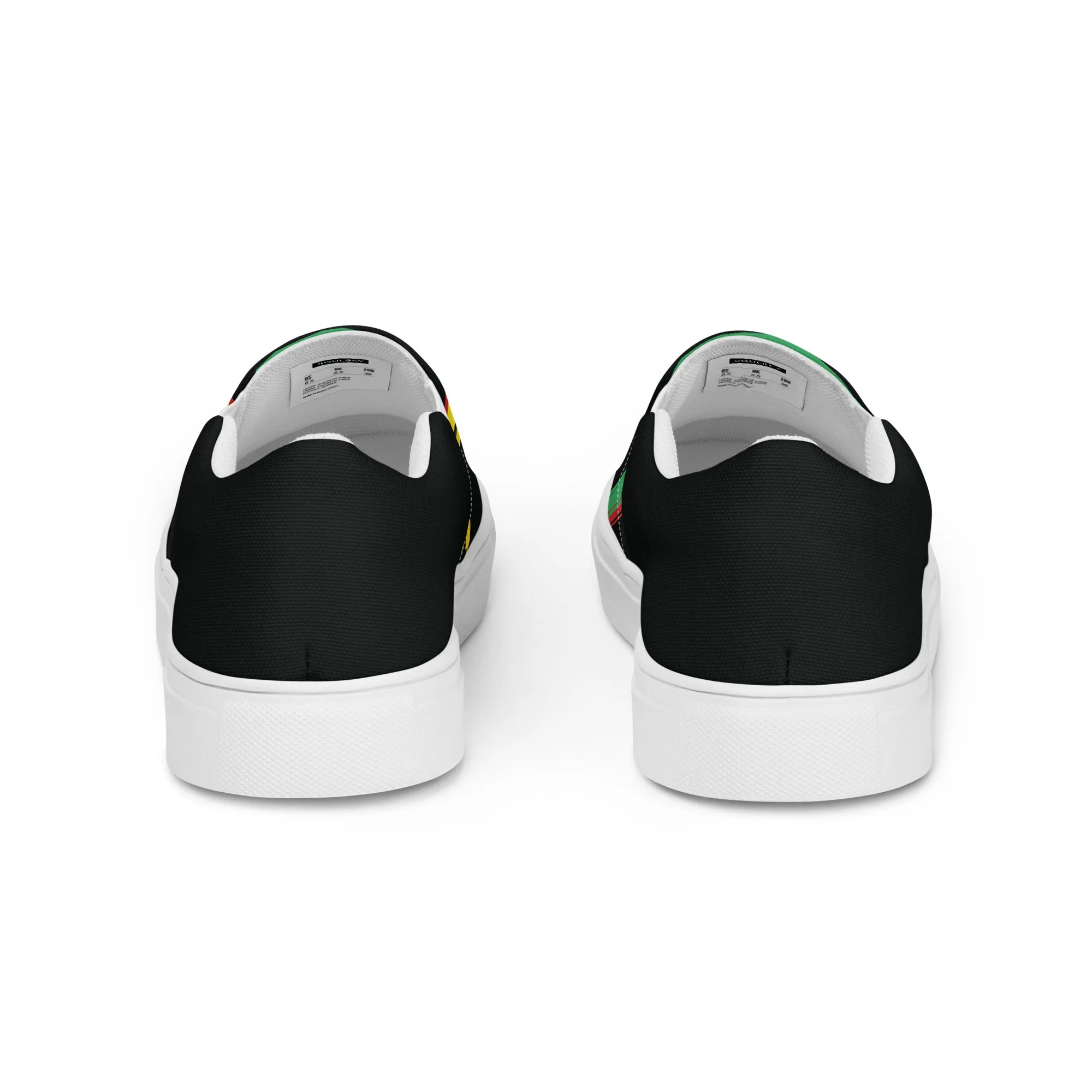 AFRICA STRIPES Women’s Slip-On Canvas Shoes (Black)