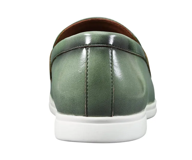 Amali Cahill Emerald Elegance Men’s Vegan Leather Loafers