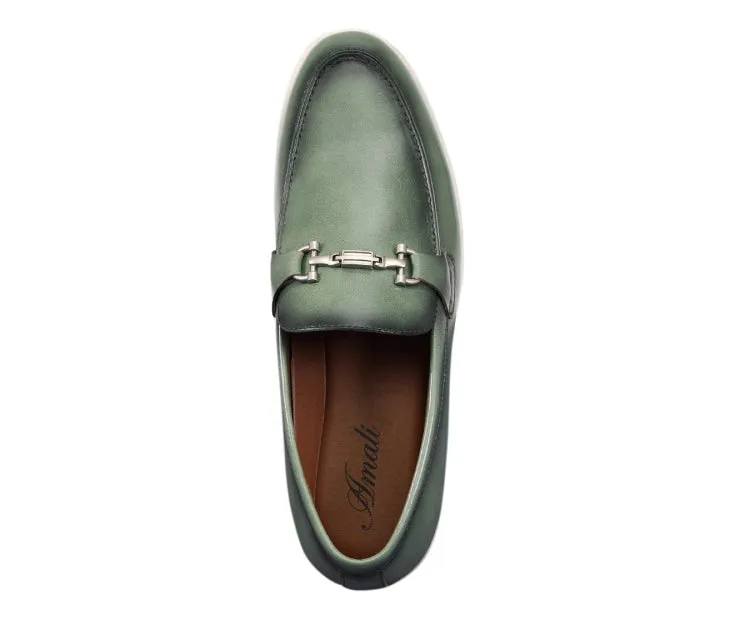 Amali Cahill Emerald Elegance Men’s Vegan Leather Loafers