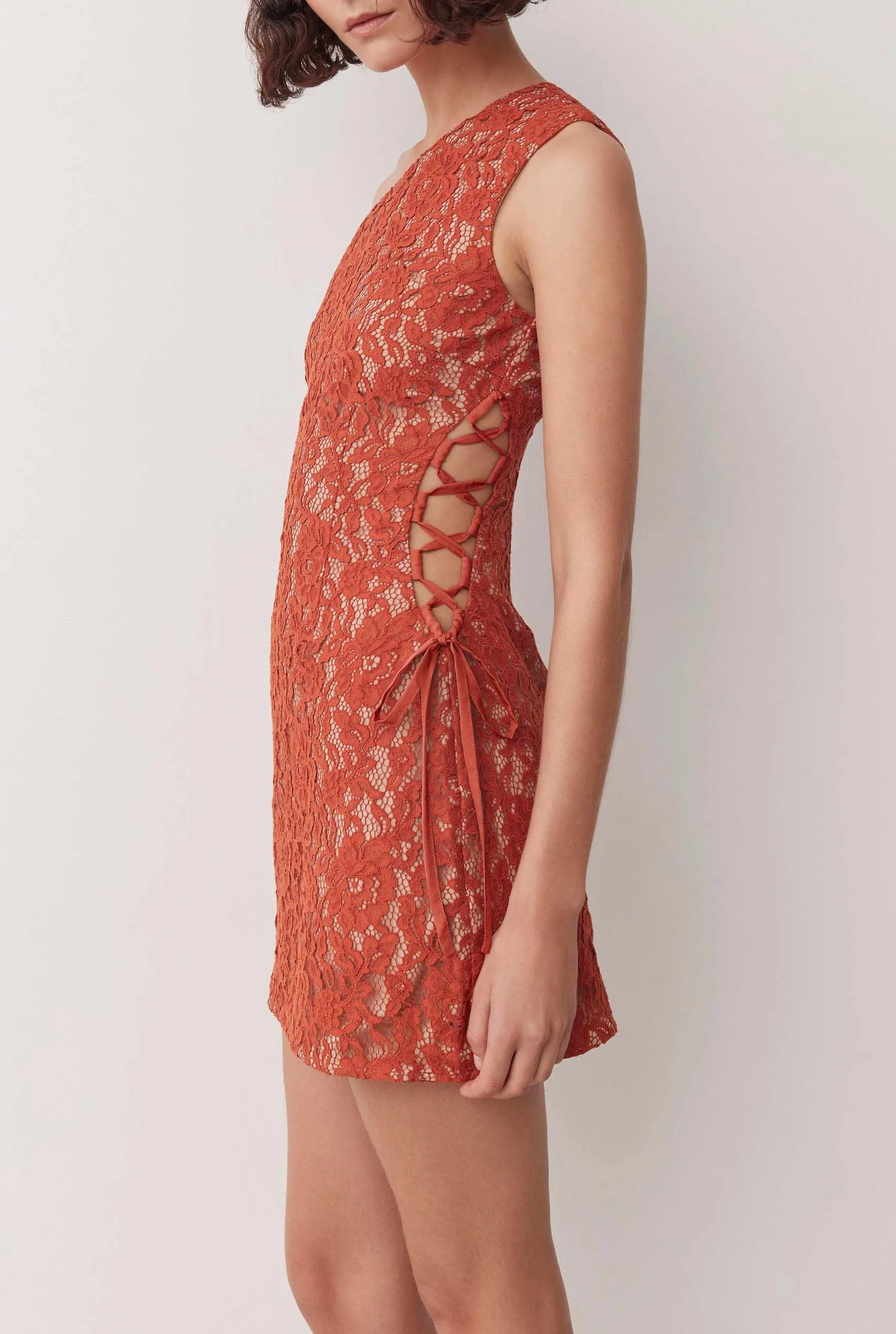 ARIA DRESS IN COPPER LACE