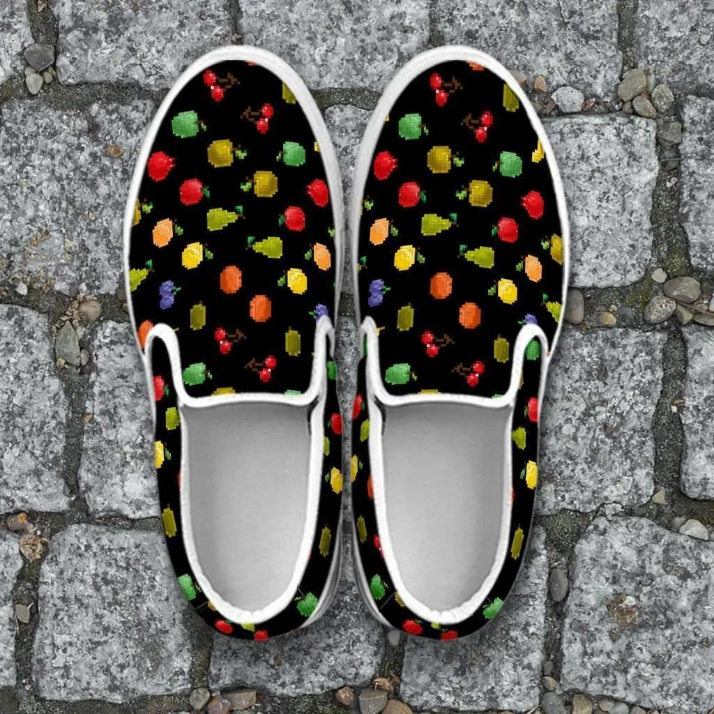 Bitmap Fruit Slip-on Shoes