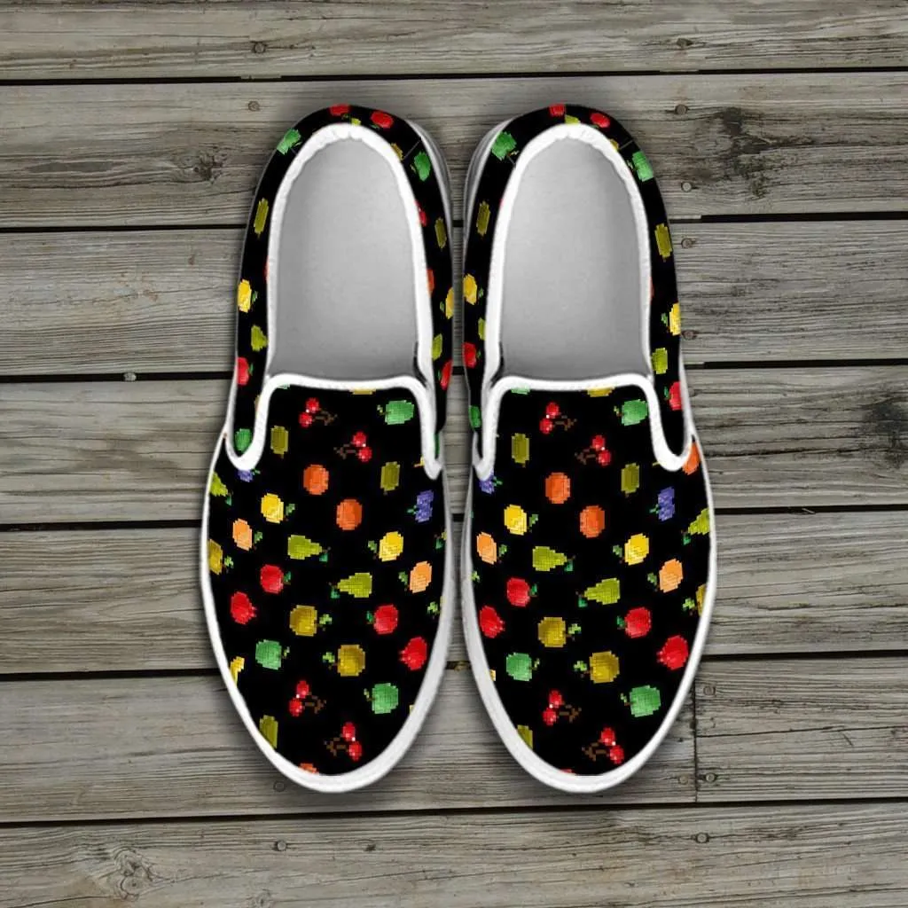 Bitmap Fruit Slip-on Shoes