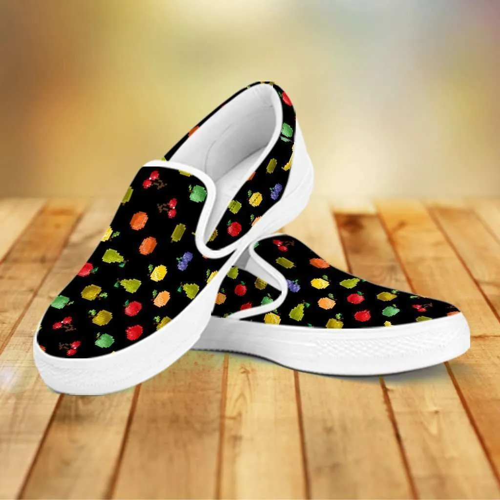 Bitmap Fruit Slip-on Shoes