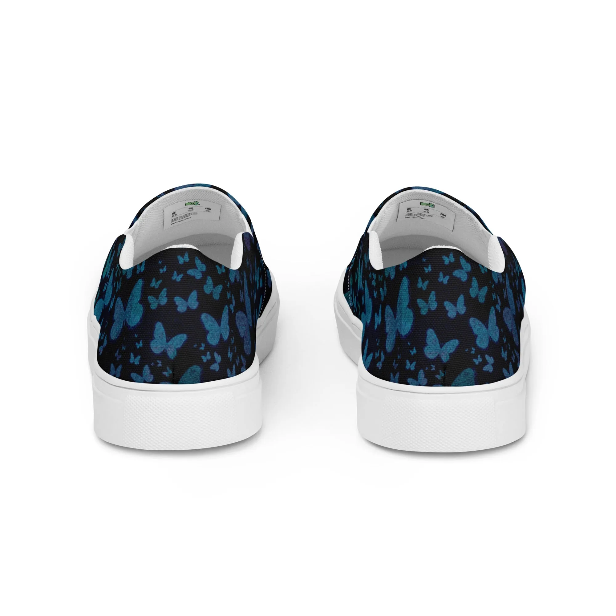 Blue Butterflies Women’s slip-on canvas shoes