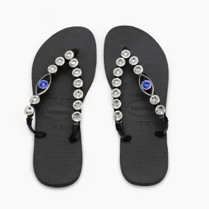 Blue Eye Flip Flops