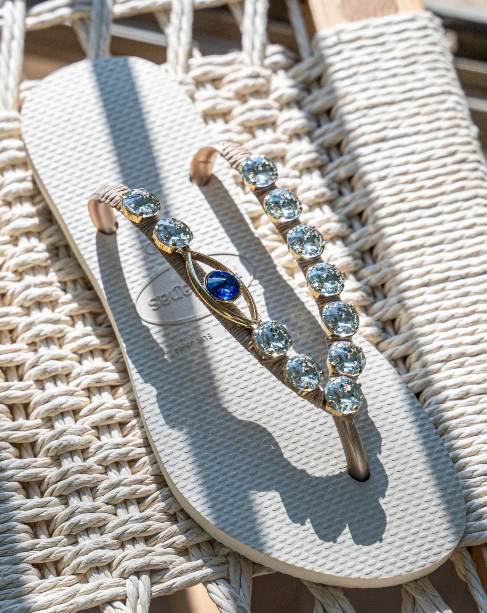 Blue Eye Flip Flops