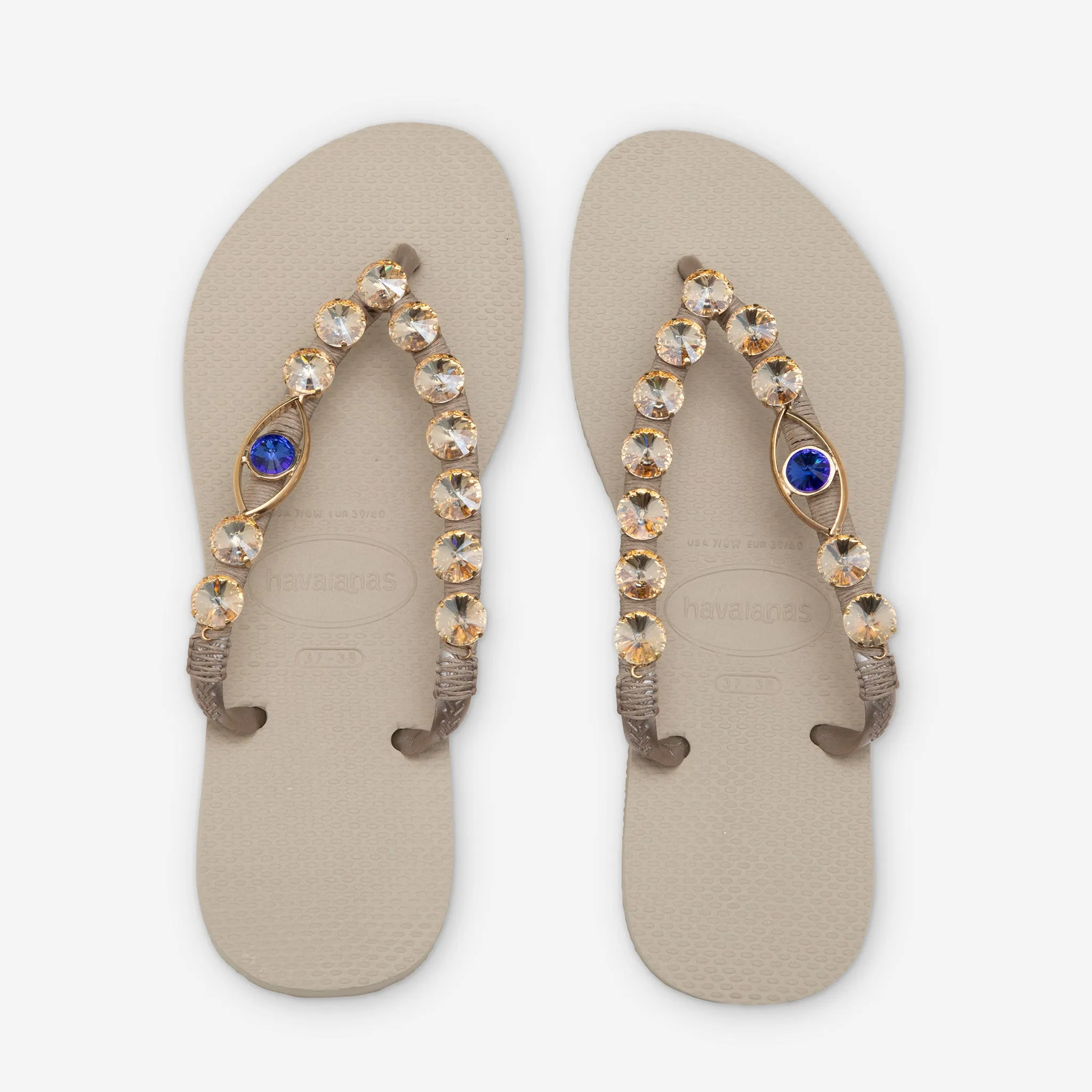 Blue Eye Flip Flops