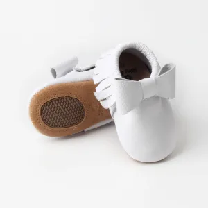 Bow Moccasins - White
