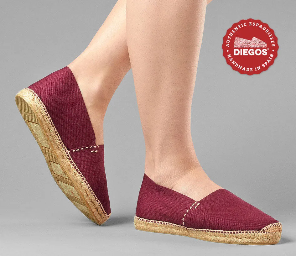 burgundy espadrilles