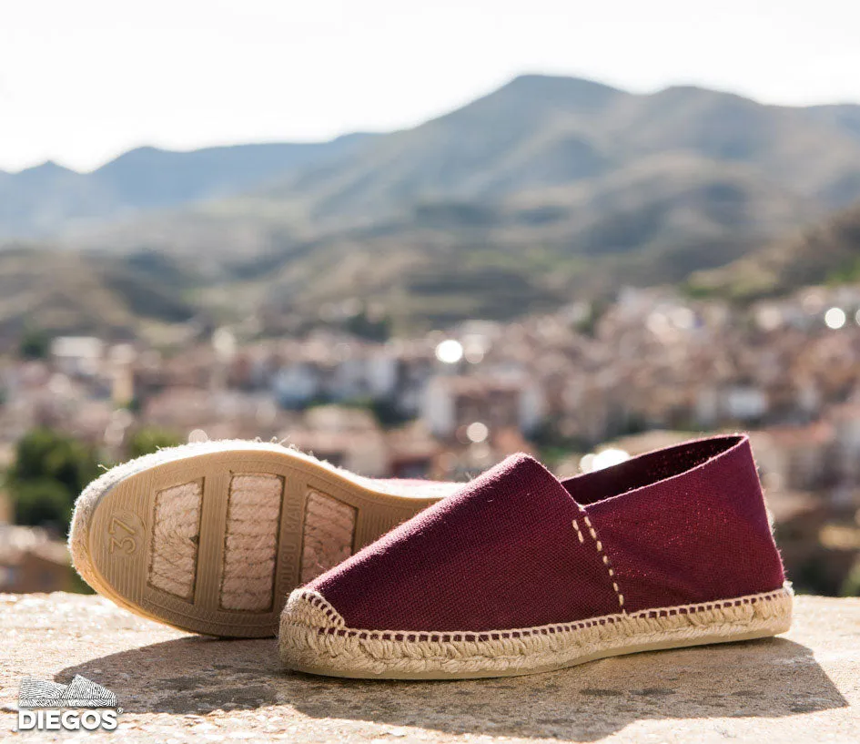 burgundy espadrilles