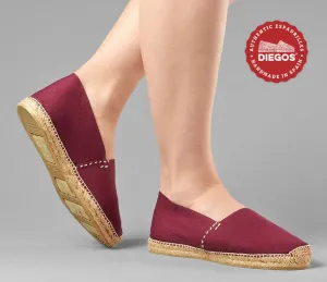 burgundy espadrilles