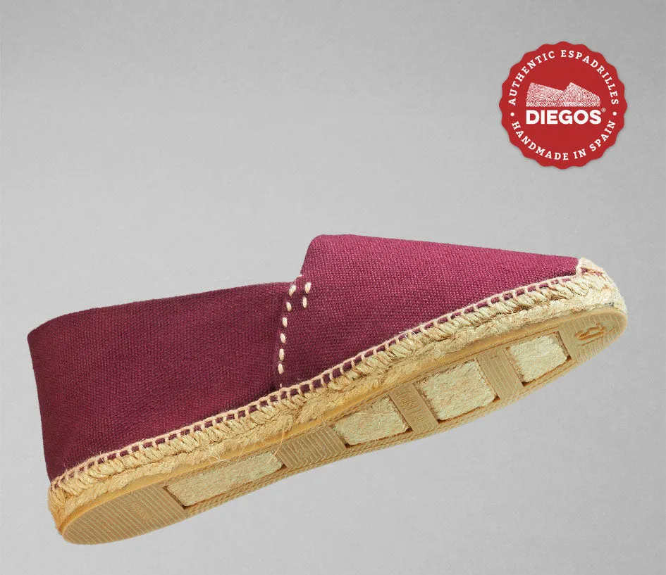 burgundy espadrilles