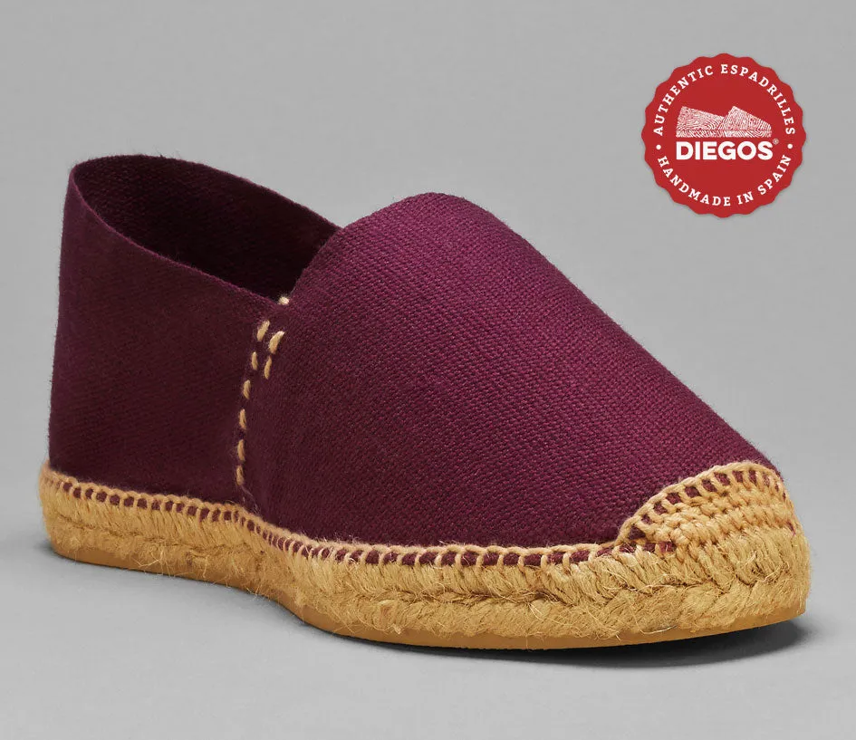 burgundy espadrilles