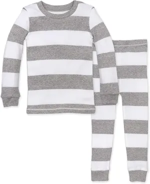 Burt's Bees Baby Infant and Boys' 2-Piece Long Sleeve Tee and Long Pant Cotton Pajama Set