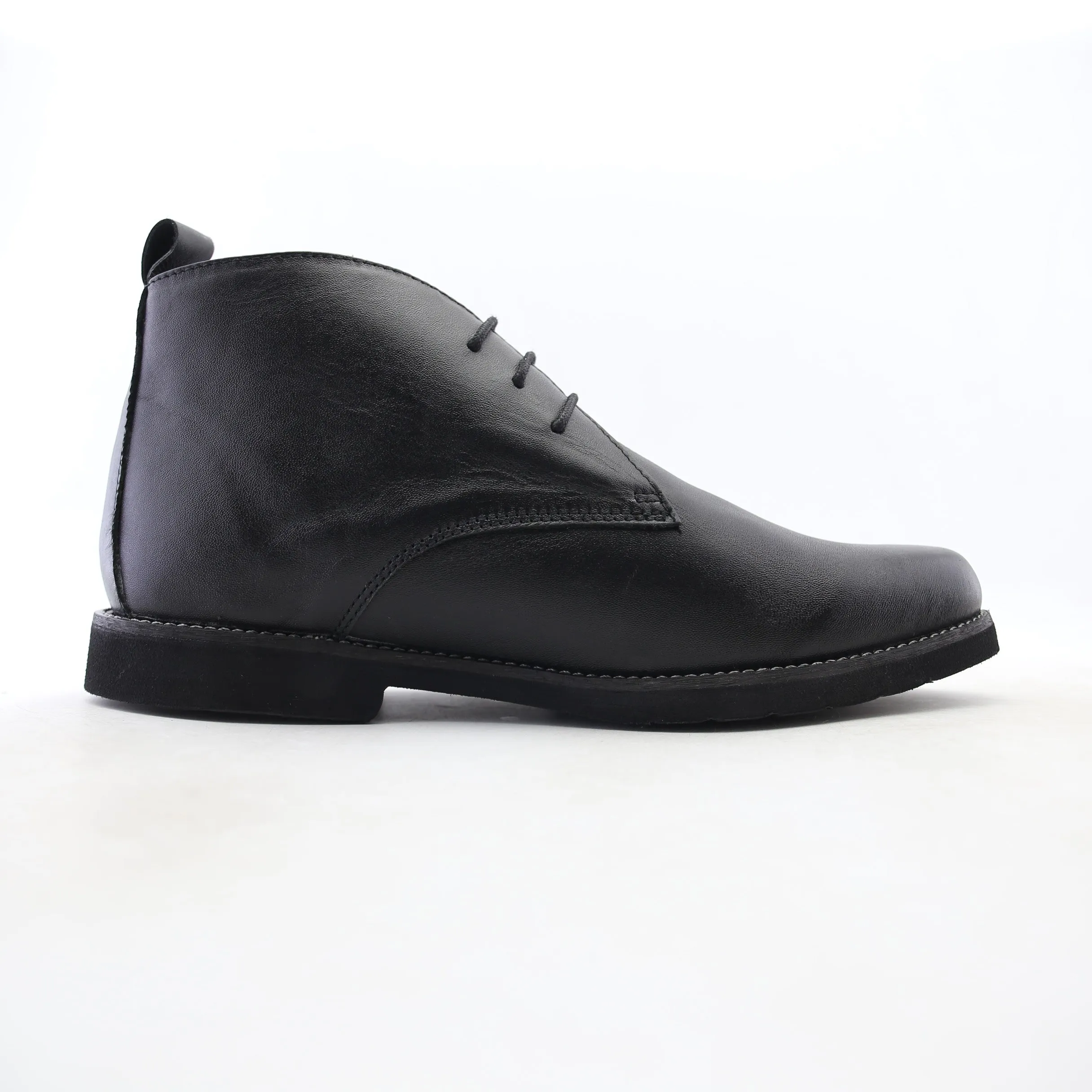 Capital Footwear - LEATHER PLAIN-TOE BOOT - Black