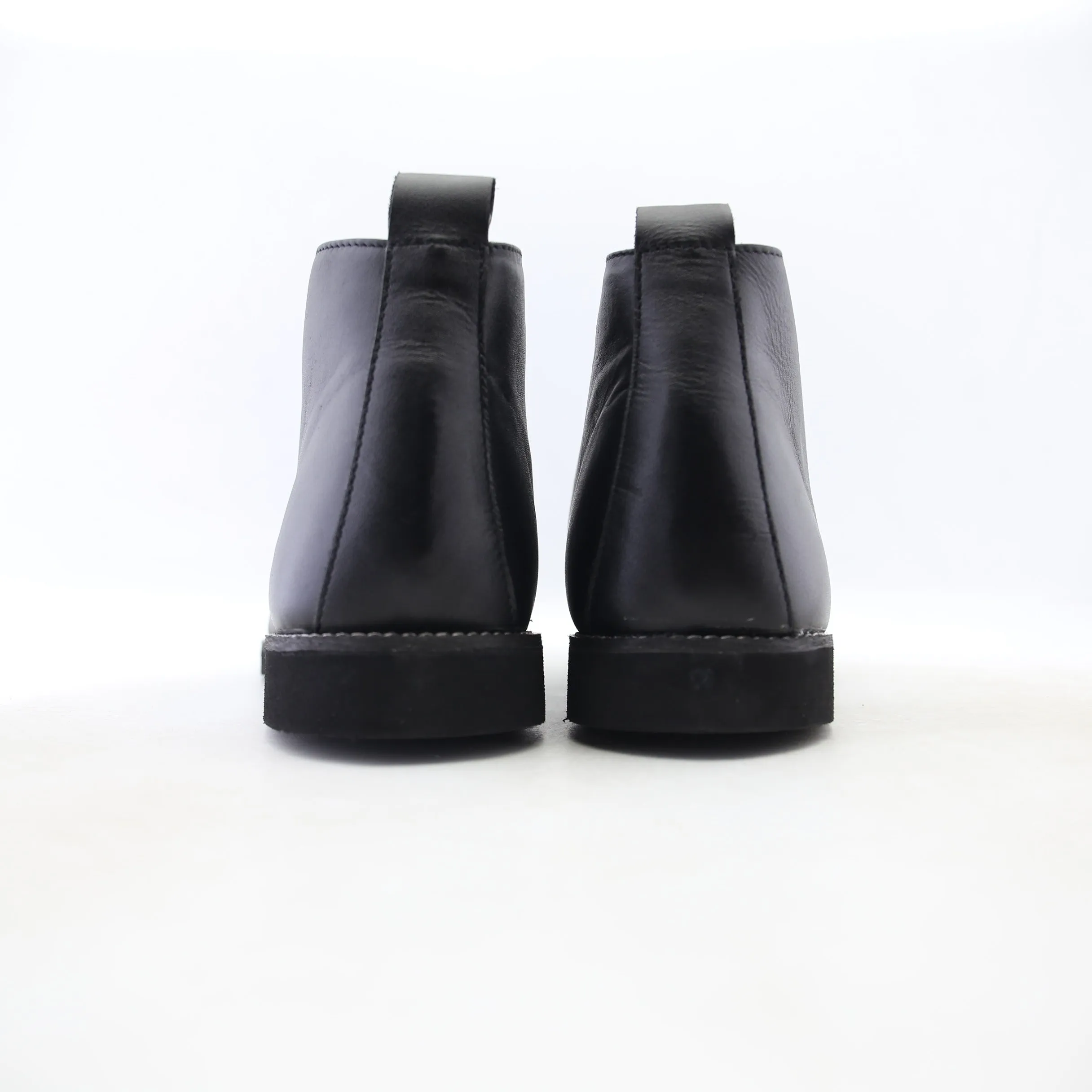 Capital Footwear - LEATHER PLAIN-TOE BOOT - Black