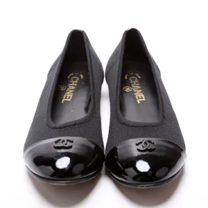 CC Ballet Patent/Knit Flats Size 39 Black
