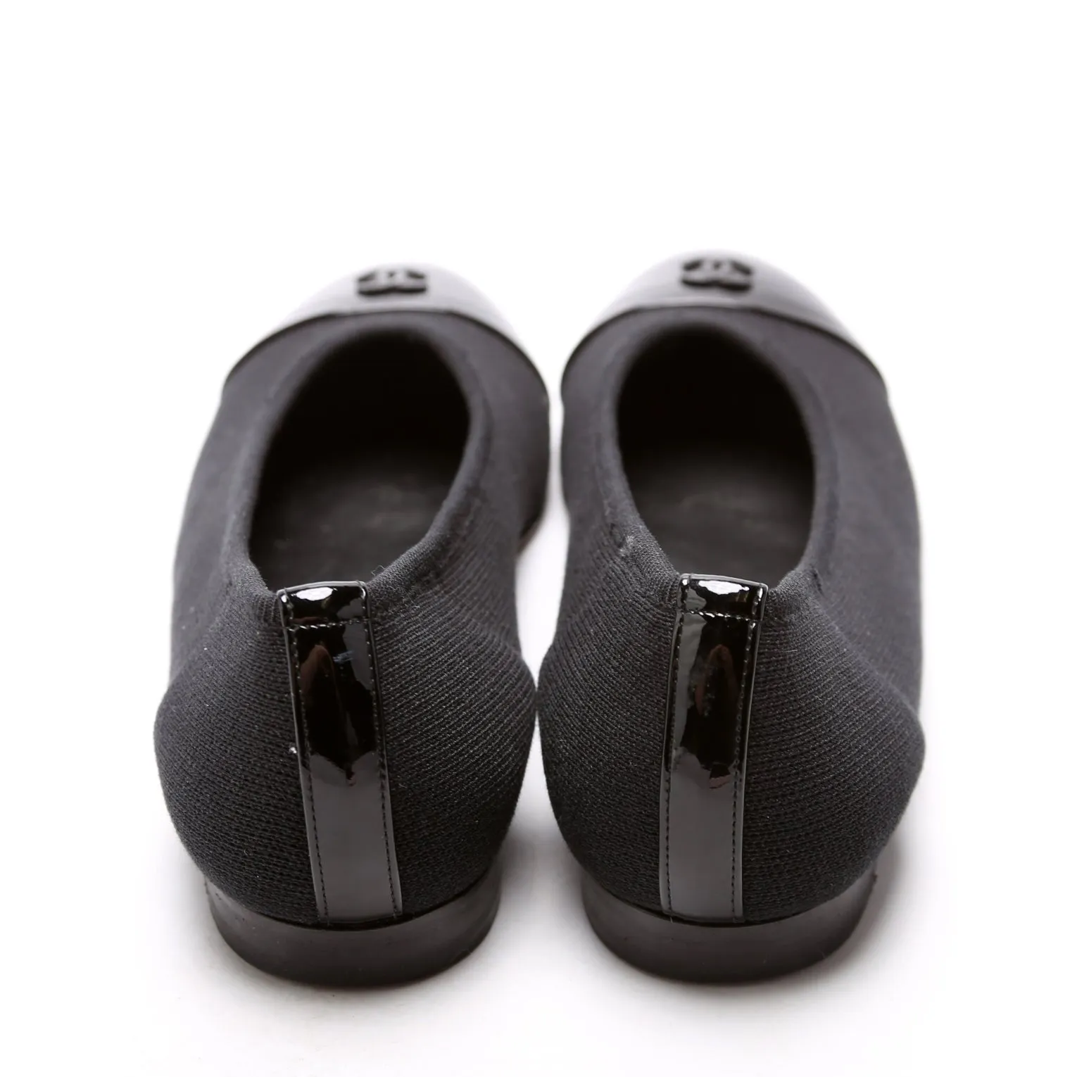 CC Ballet Patent/Knit Flats Size 39 Black