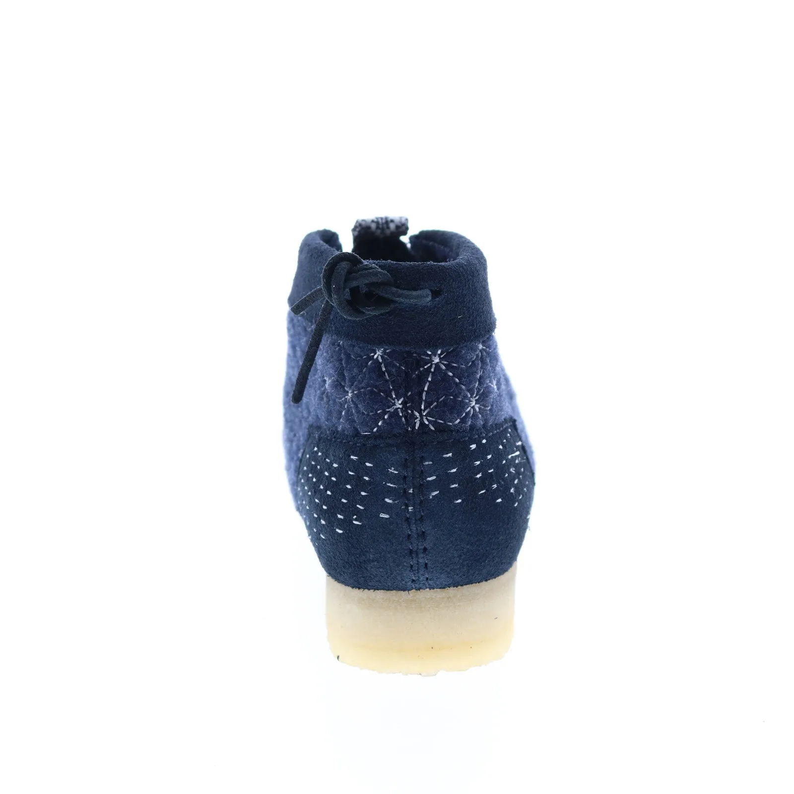Clarks Originals Wallabee Boot Men's Navy Blue Multi Sashiko Suede 26169152