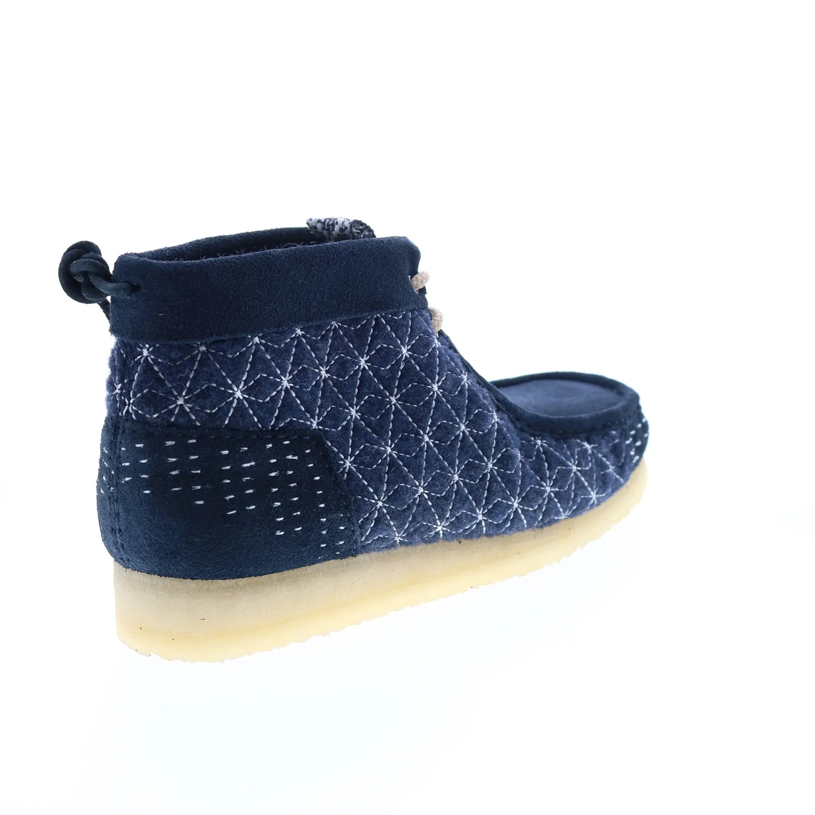 Clarks Originals Wallabee Boot Men's Navy Blue Multi Sashiko Suede 26169152