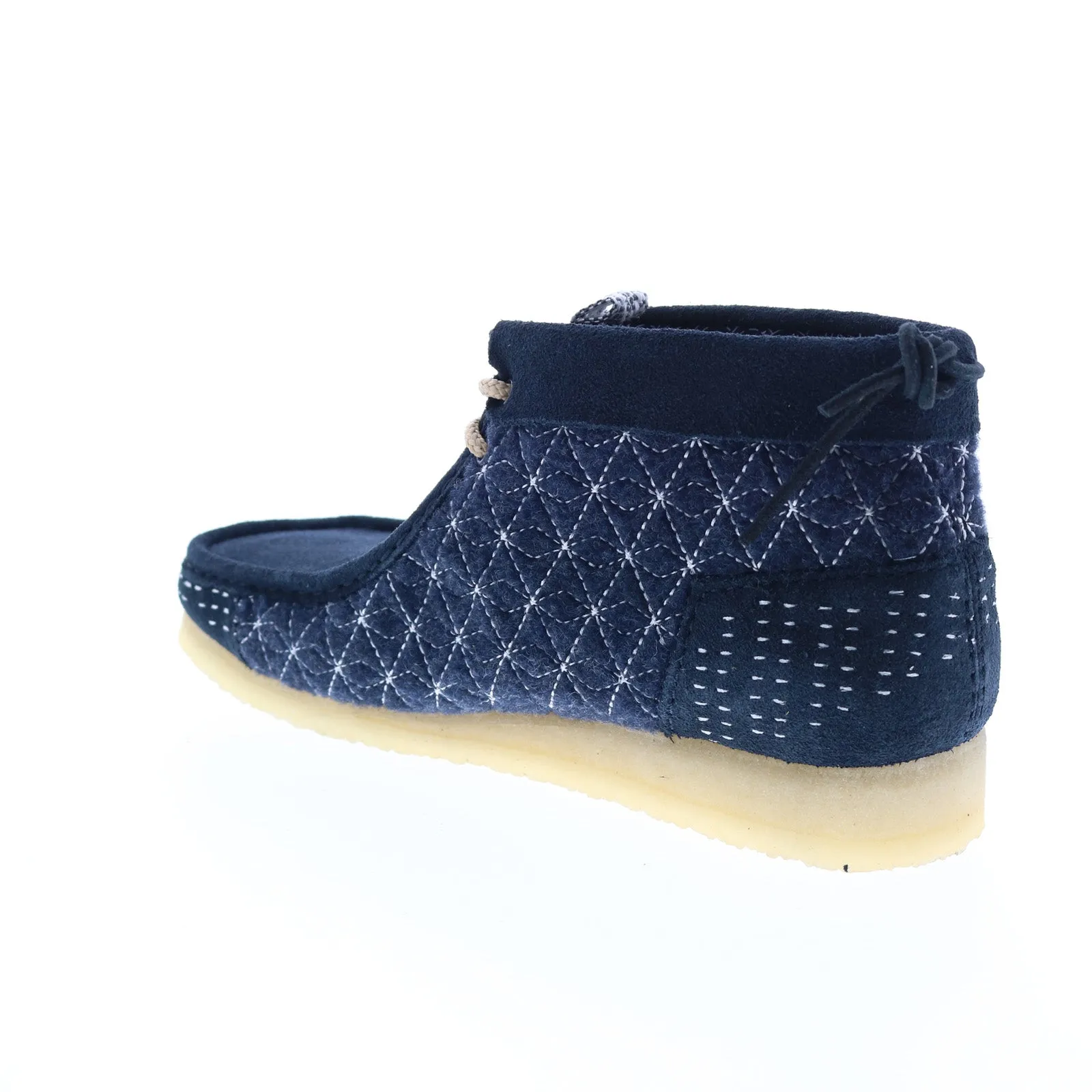 Clarks Originals Wallabee Boot Men's Navy Blue Multi Sashiko Suede 26169152