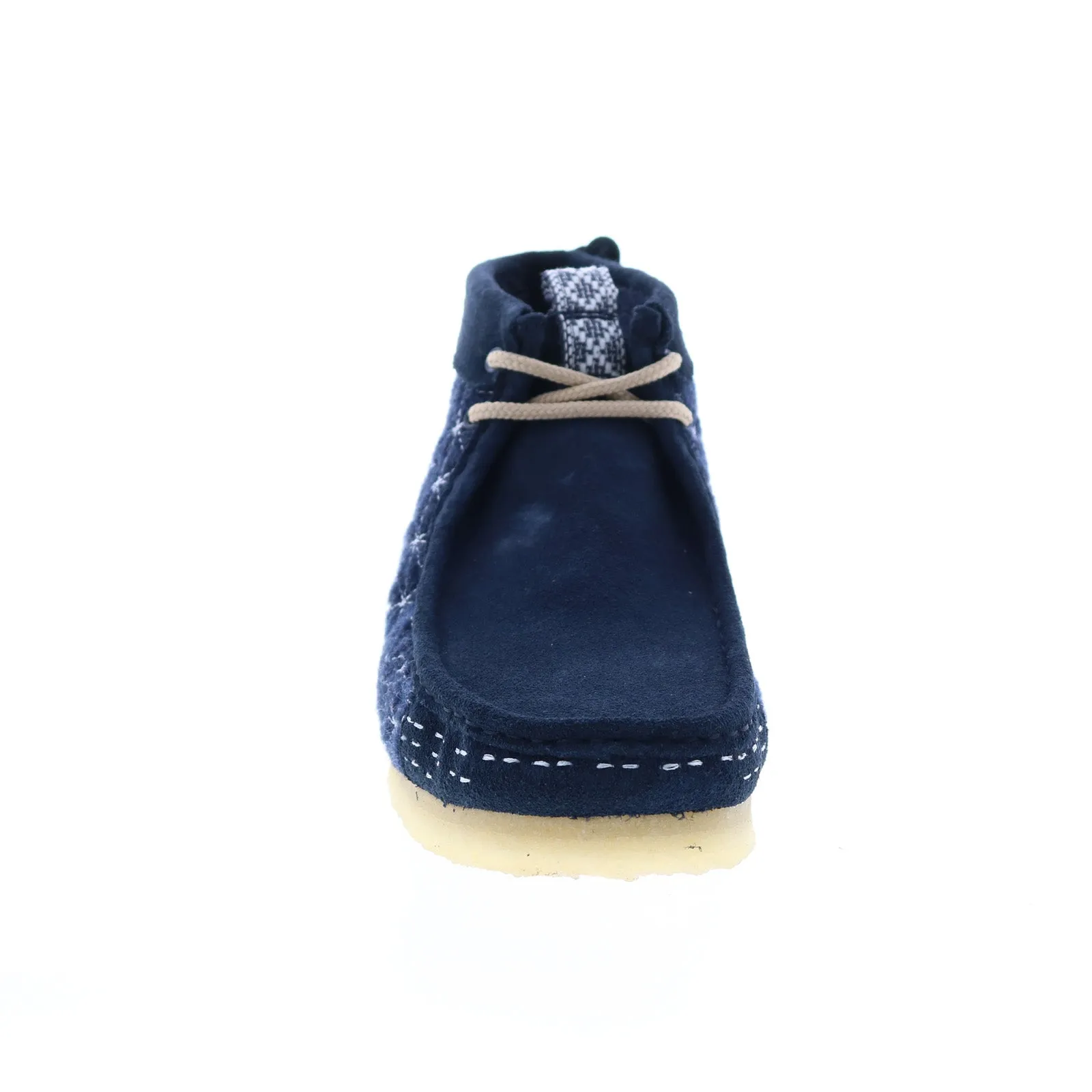 Clarks Originals Wallabee Boot Men's Navy Blue Multi Sashiko Suede 26169152