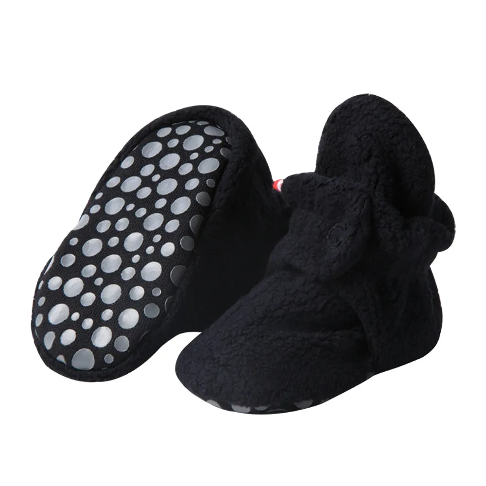 Cozie Fleece Gripper Baby Bootie 3 Pack - Black/Khaki/True Navy