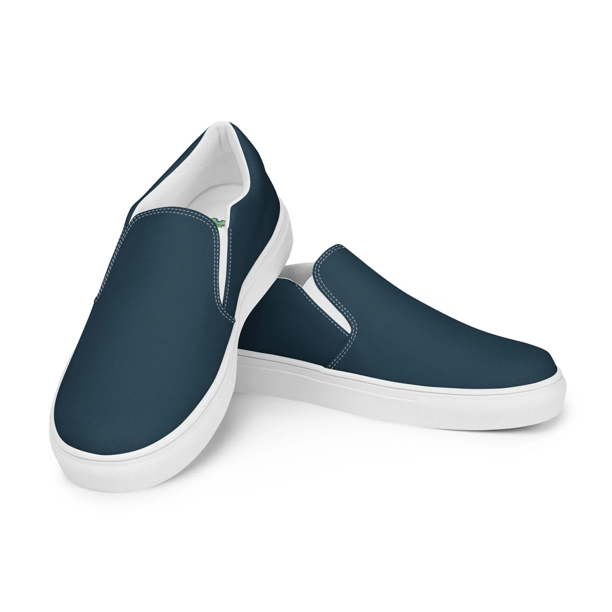 Dark Blue Women’s slip-on canvas shoes