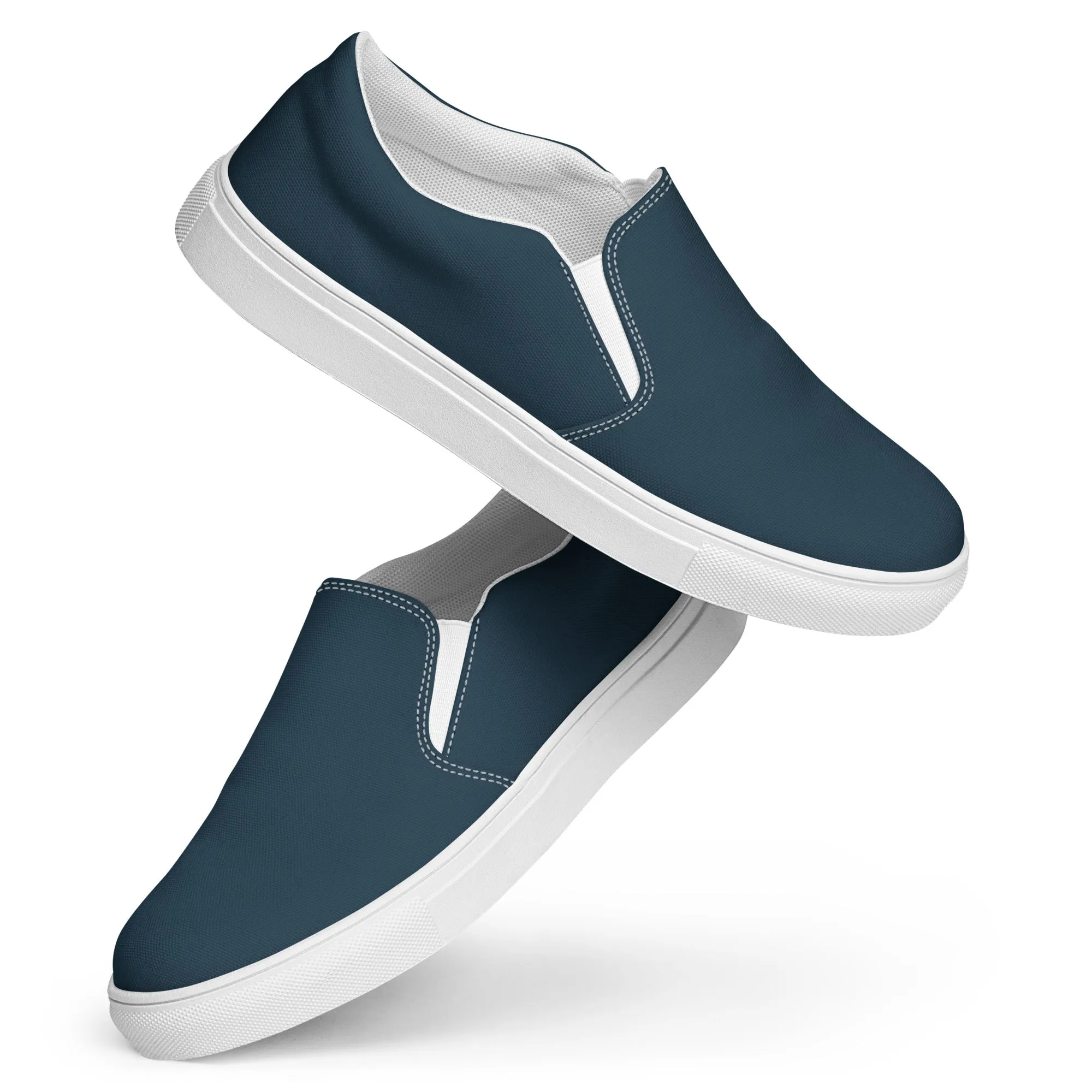 Dark Blue Women’s slip-on canvas shoes