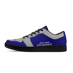 DCYG G4's Dark Blue & Black,Black Sole Low-Top Leather Sneakers