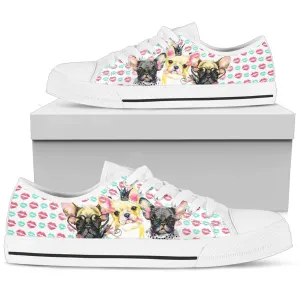 French Bulldog Women's Low Top Shoe Sneakers