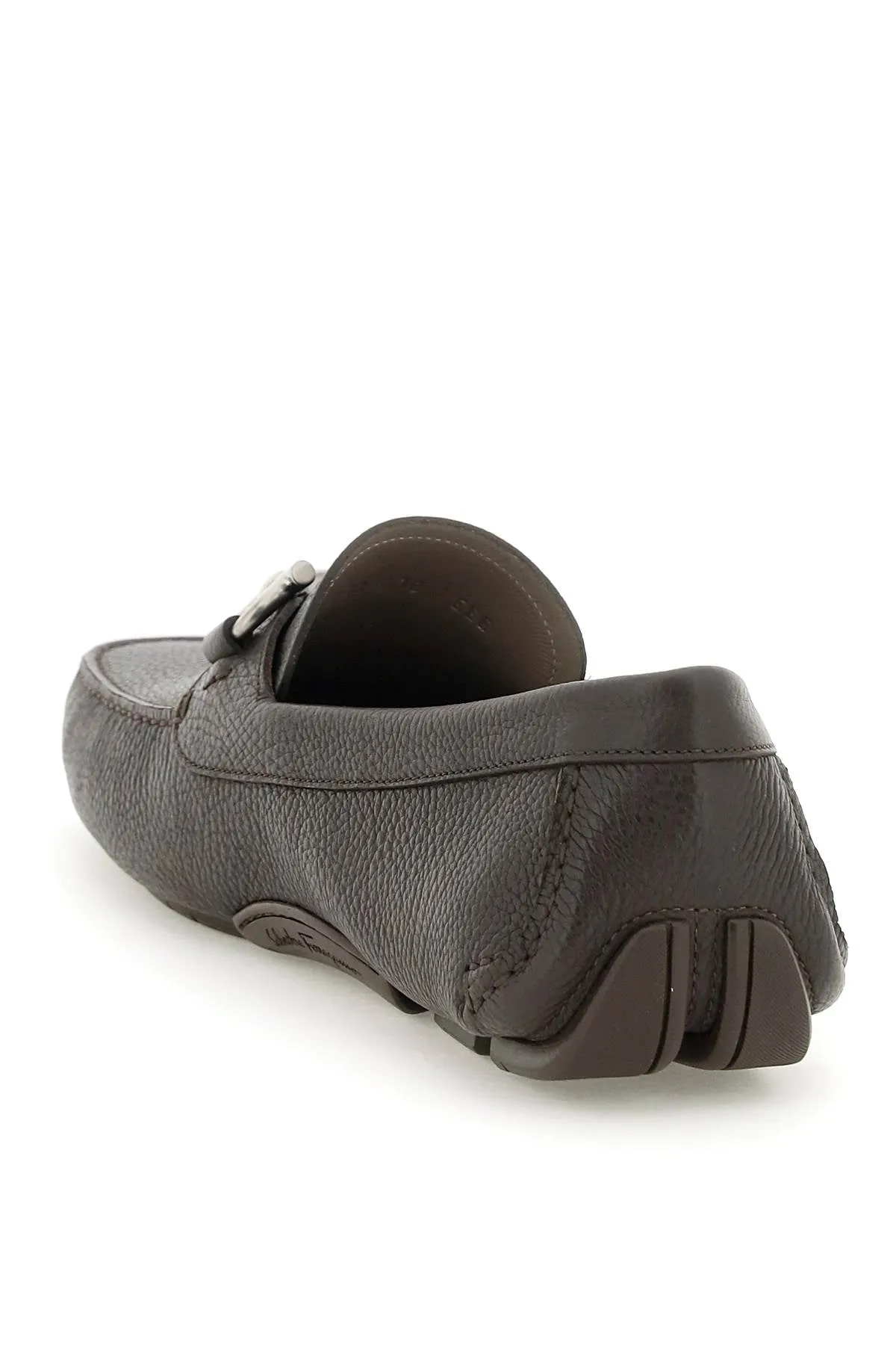 geained leather mocassins