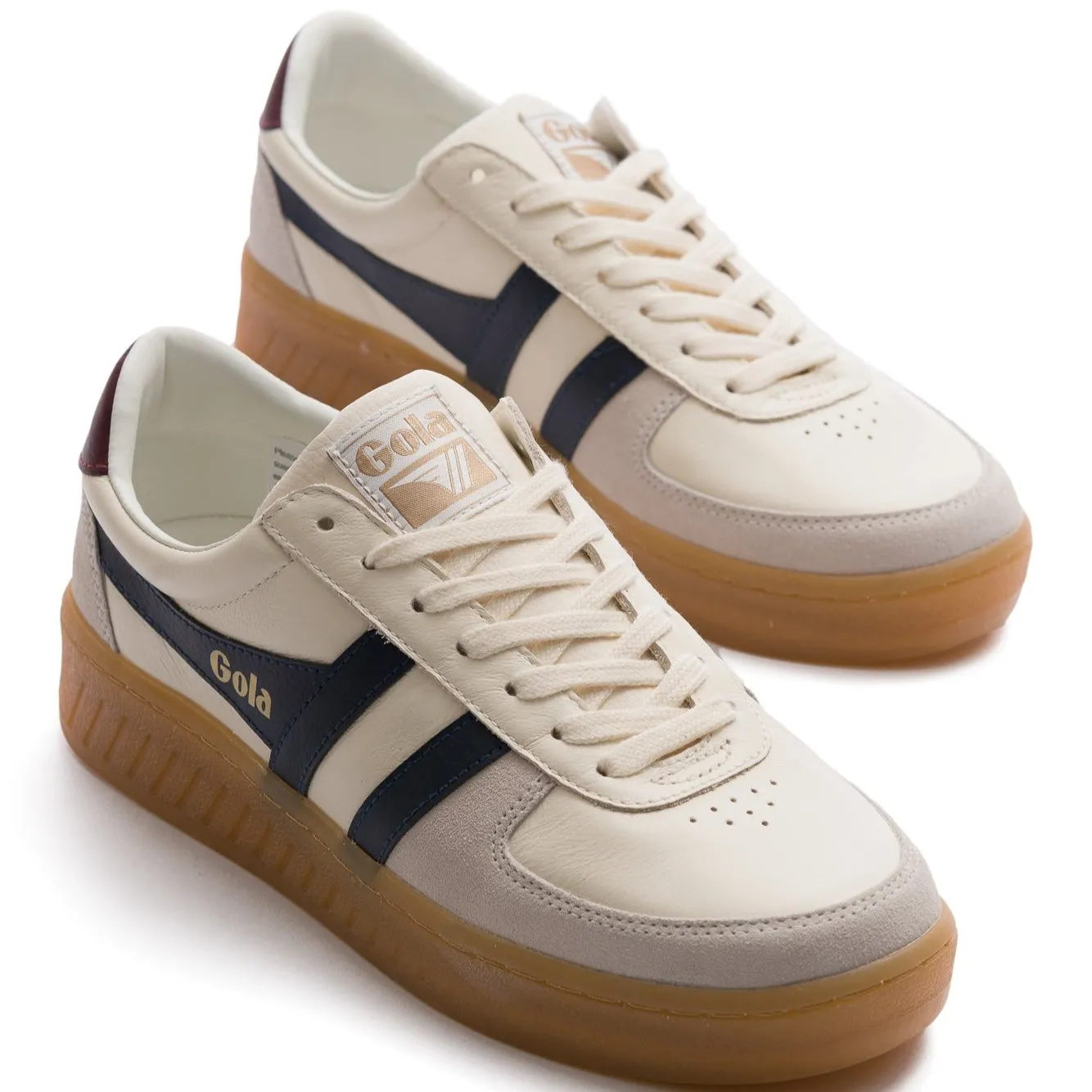 Gola Classics Men's Grandslam Elite Sneakers - Off White/Navy/Burgundy/Gum