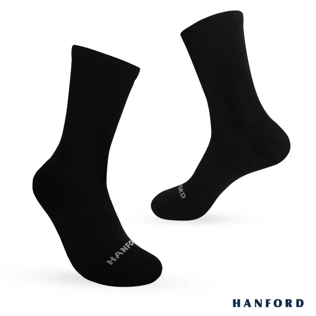 Hanford Men Ladies Teens Casual Everyday Comfort Cotton Crew Mid Calf Socks Mead White Black 3pairs