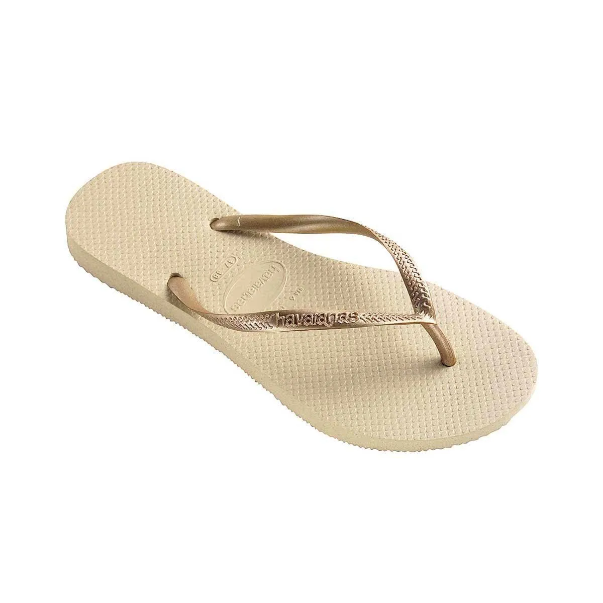 Havaianas Slim Thongs - Sand Grey/Gold