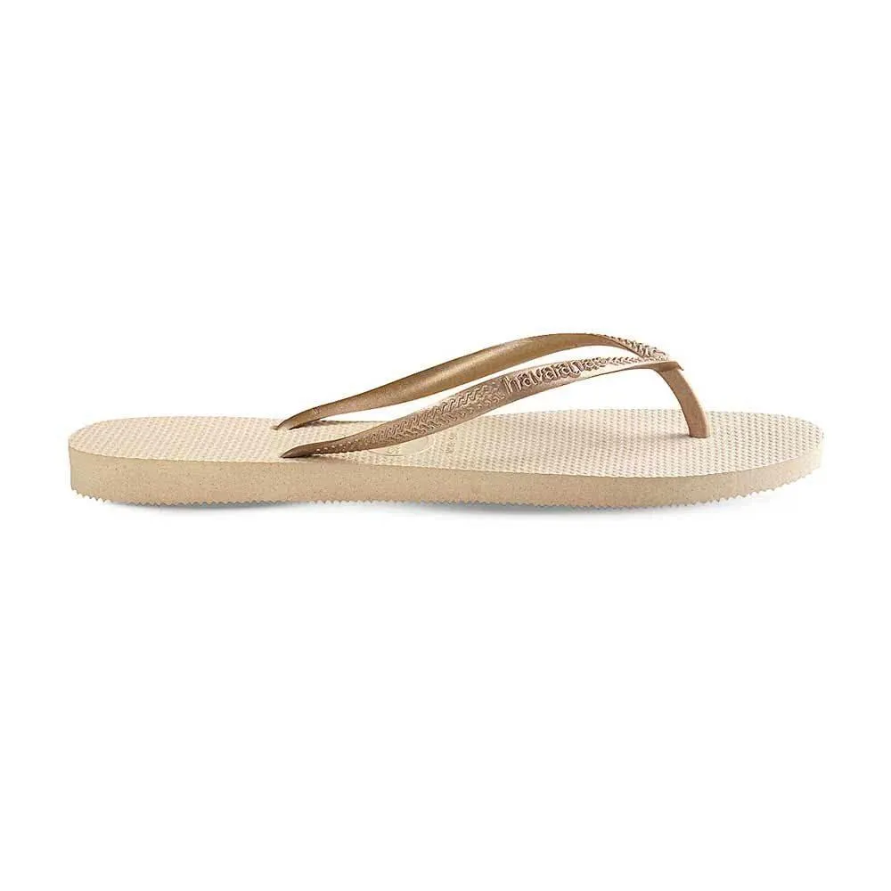 Havaianas Slim Thongs - Sand Grey/Gold