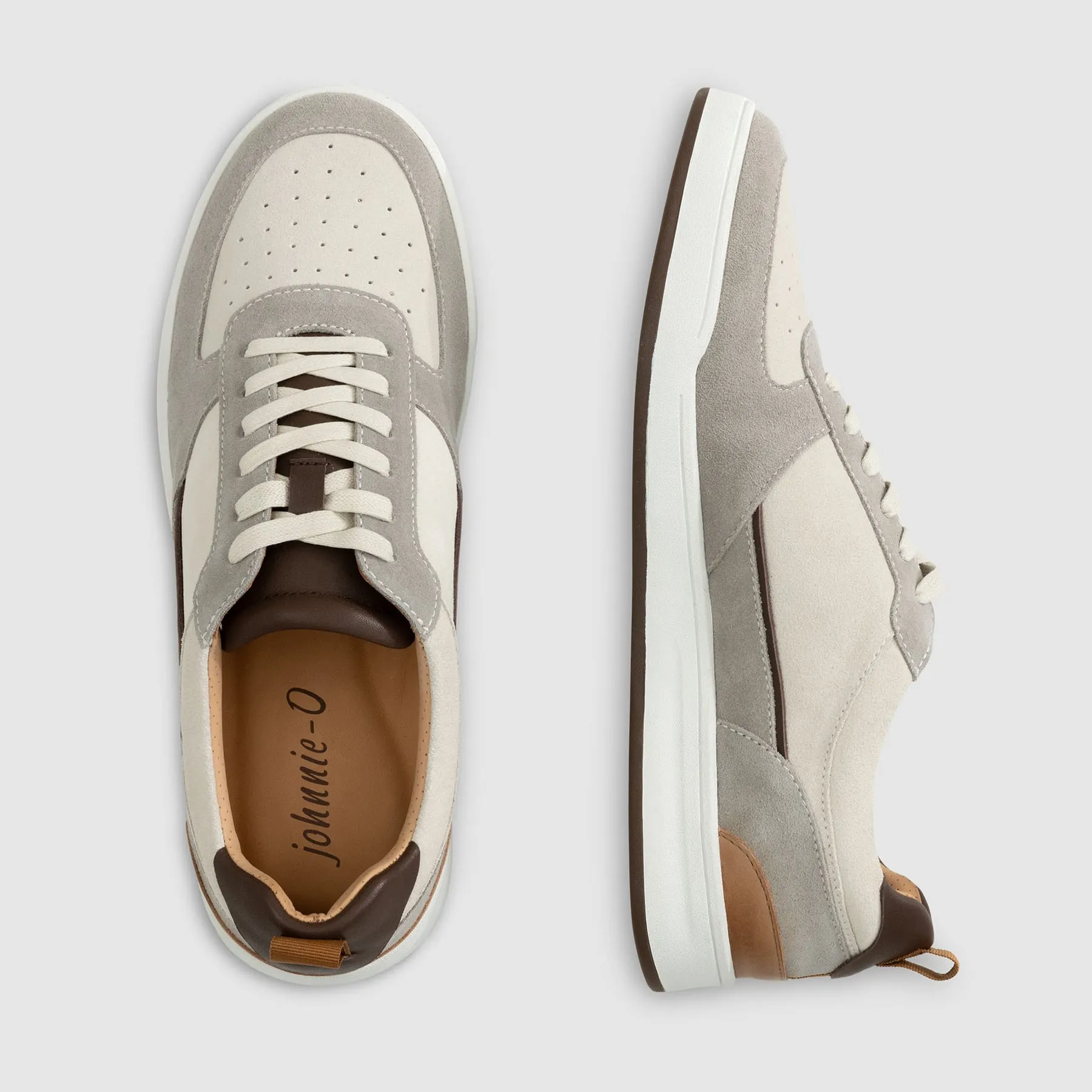 Johnnie-O Topspin Court Sneaker - Taupe