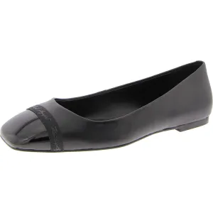 Karl Lagerfeld Paris Womens Leather Flat Ballet Flats