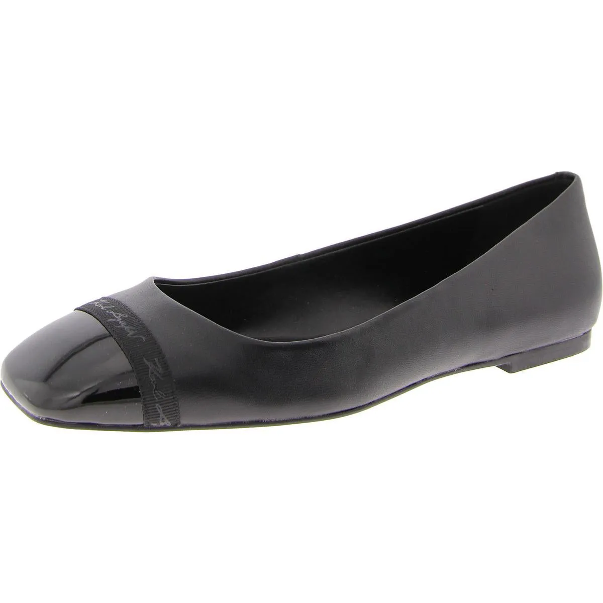 Karl Lagerfeld Paris Womens Leather Flat Ballet Flats