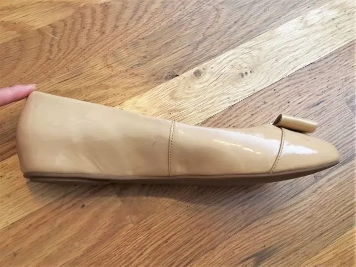 Kate Spade Size 9.5 Thyme Nude Patent Leather Flats