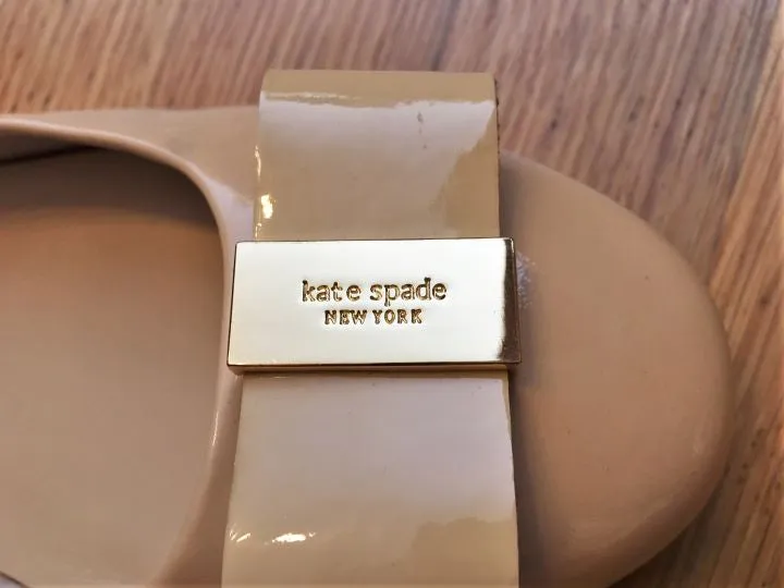 Kate Spade Size 9.5 Thyme Nude Patent Leather Flats