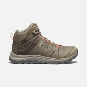 LADIES KEEN TERRADORA 2 LEATHER MID WATERPROOF BOOT - BRINDLE/REDWOOD