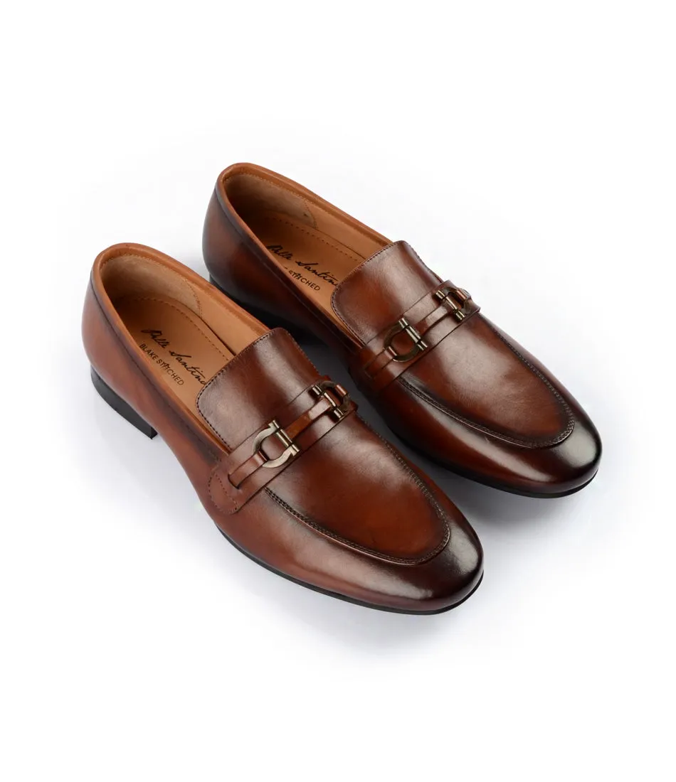 Leather Bit Loafers - Cognac - Ultra Flex