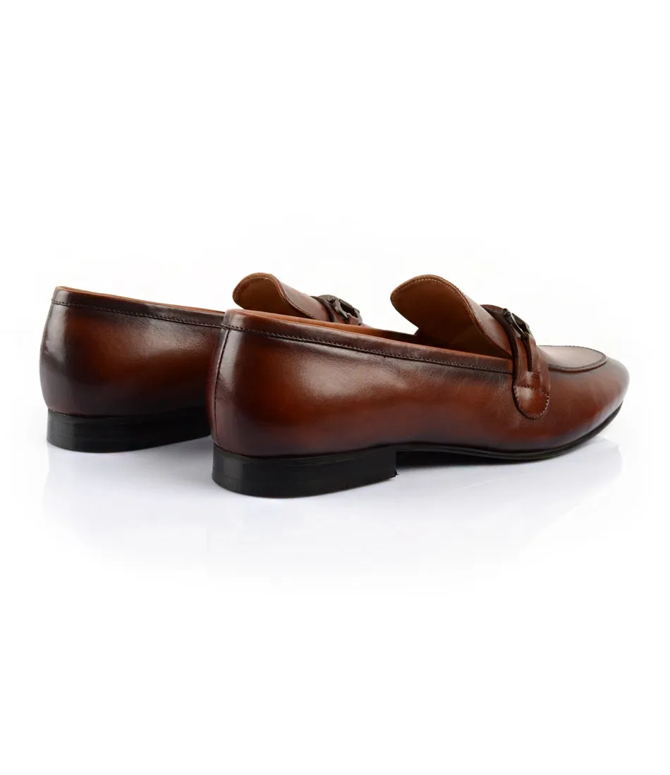 Leather Bit Loafers - Cognac - Ultra Flex