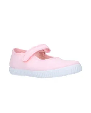 Light pink canvas mary janes